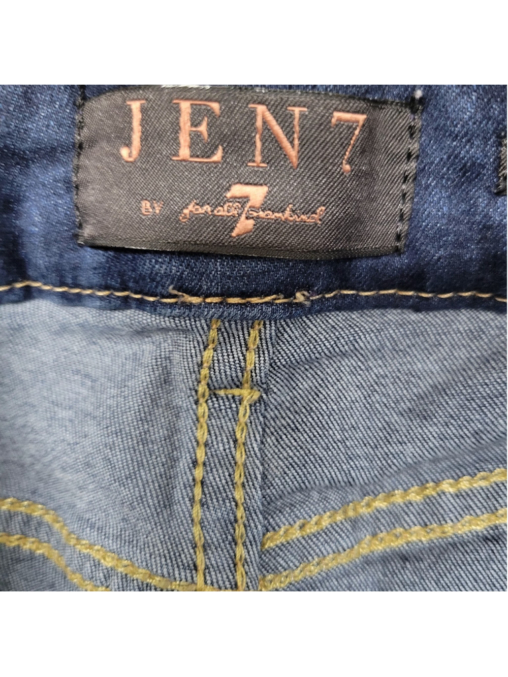 Seven For All Mankind Jen7 Women's Medium Wash Blue Ankle Skinny Jeans Size 8 - Picture 9 of 11